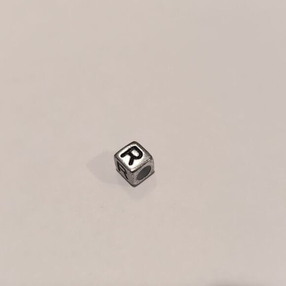Silver R‎ Spacer Charm for Pandora Style Bracelet - Picture 5 of 5